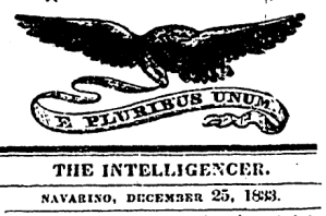 Navarino Intelligencer masthead 25 Dec 1833