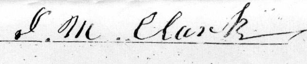 JM Clark signature 1848 #2